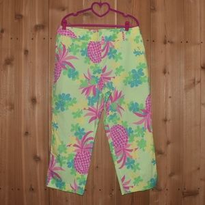 Lilly Pulitzer Pineapple Cropped Pants